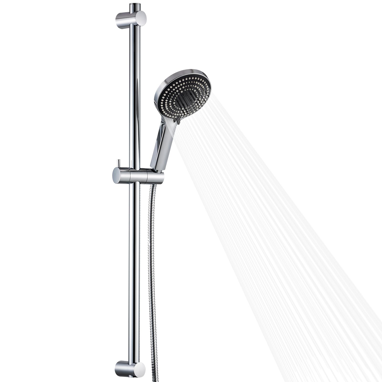 OFFO Shower Slide Bar Set | 6-Mode High Pressure Head & 90cm Rail