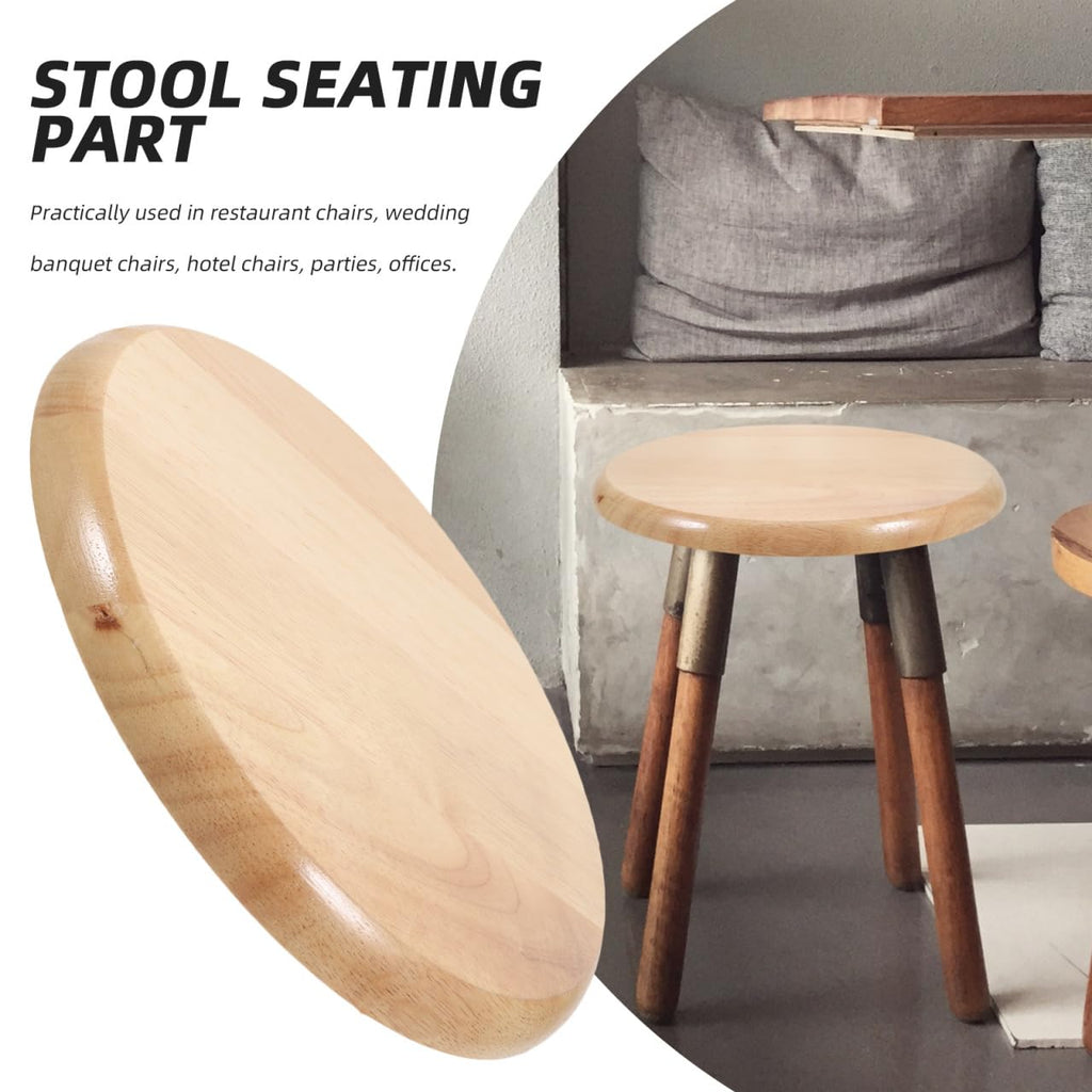 Angoily Solid Wood Round Stool Replacement Seat Top 11.61 Inch Bar Stool Seating Part for Dining Chairs Restaurant Home Use - image 5