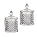 Jolof Store Glass Apothecary Jars – Clear Cotton Ball and Swab Holder
