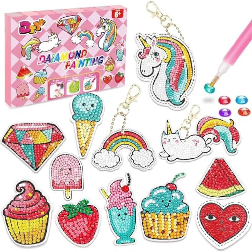 Jolof Store DIY Diamond Painting Keychain Kit - Mosaic Arts and Crafts for Girls