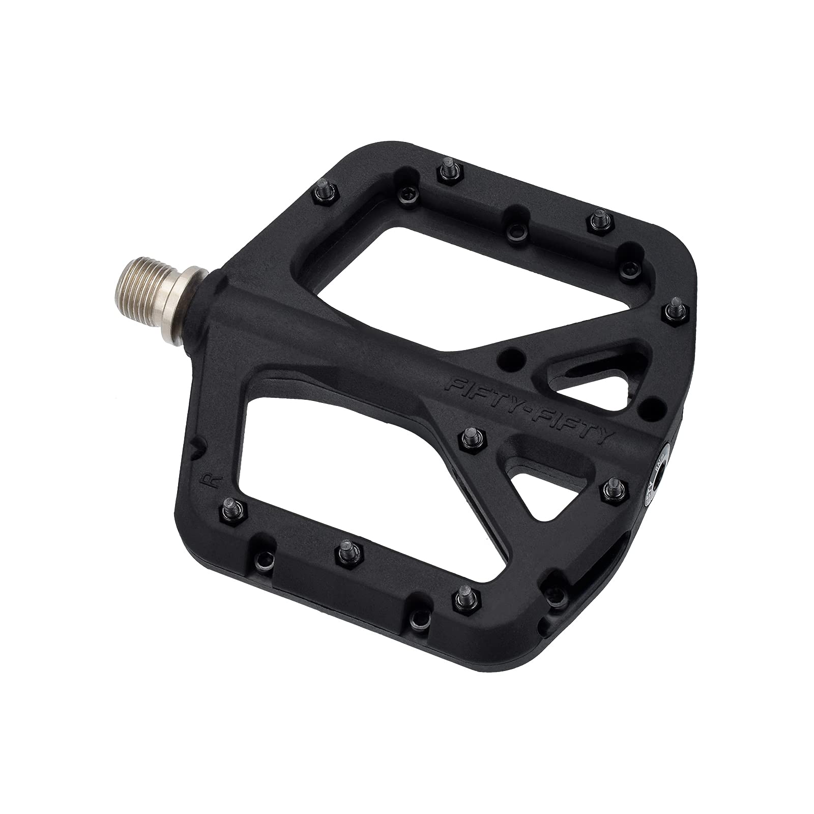 FIFTY-FIFTY MTB Pedals | Nylon Composite 9/16" Wide Flat Platform - Black
