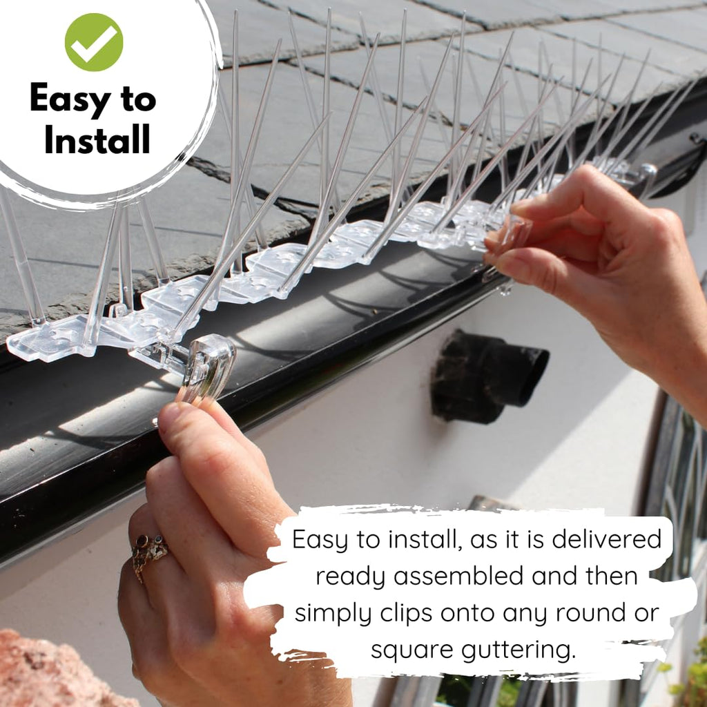 Defender Gutter Bird Spikes - 9m Pack for Pigeons & Seagulls - Jolof Store