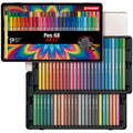 STABILO Pen 68 ARTY Premium Fibre-Tip Pens - Tin of 50 Assorted Colours