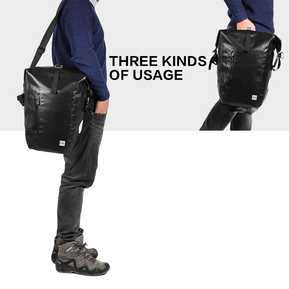 Rhinowalk 25L Waterproof Bike Pannier – Bicycle Rear Rack Cargo Bag