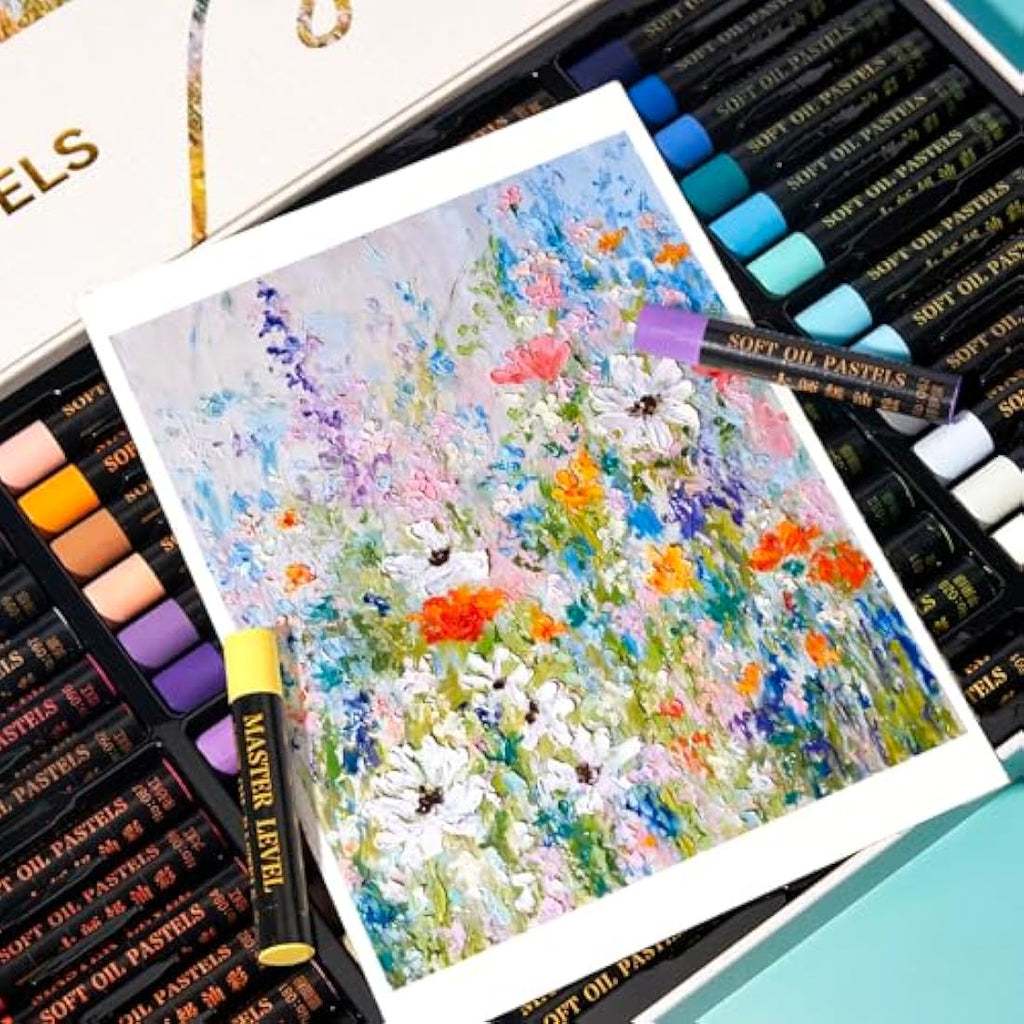 Lightwish Professional Oil Pastels – 52 Vibrant Colors for Artists