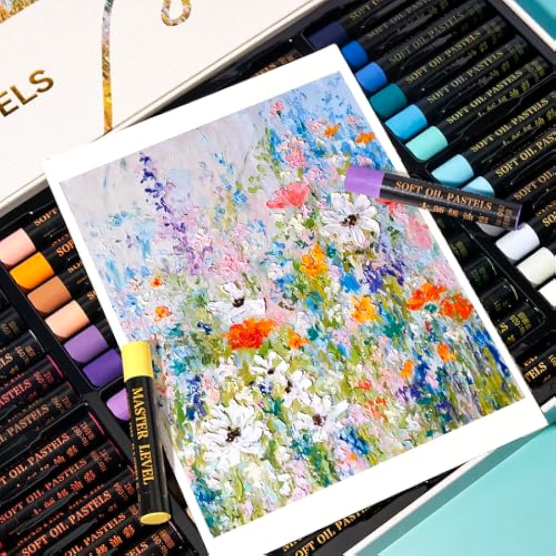 Lightwish Professional Oil Pastels – 52 Vibrant Colors for Artists