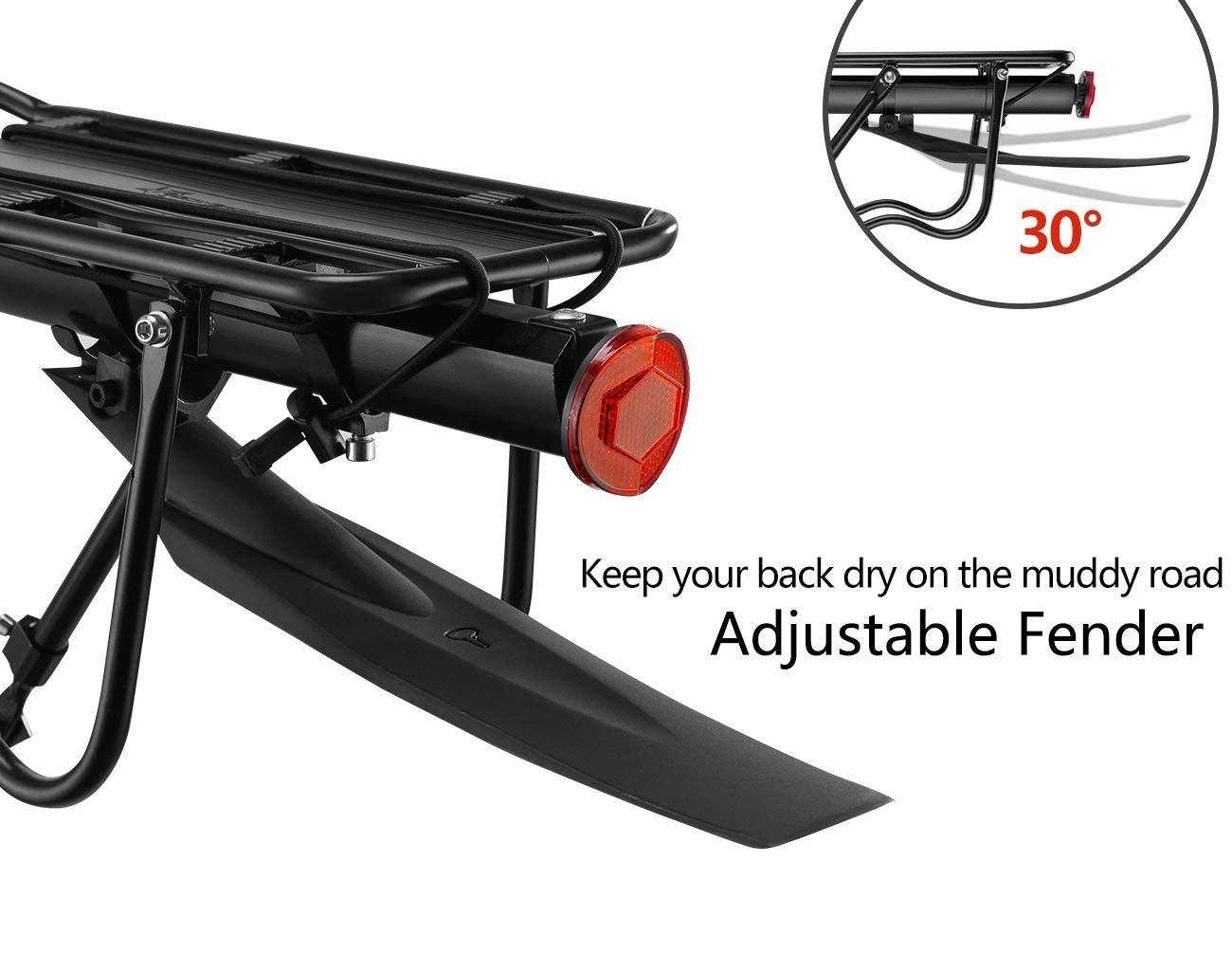 ROCKBROS Rear Bike Pannier Rack - Adjustable Quick Release Cargo Carrier