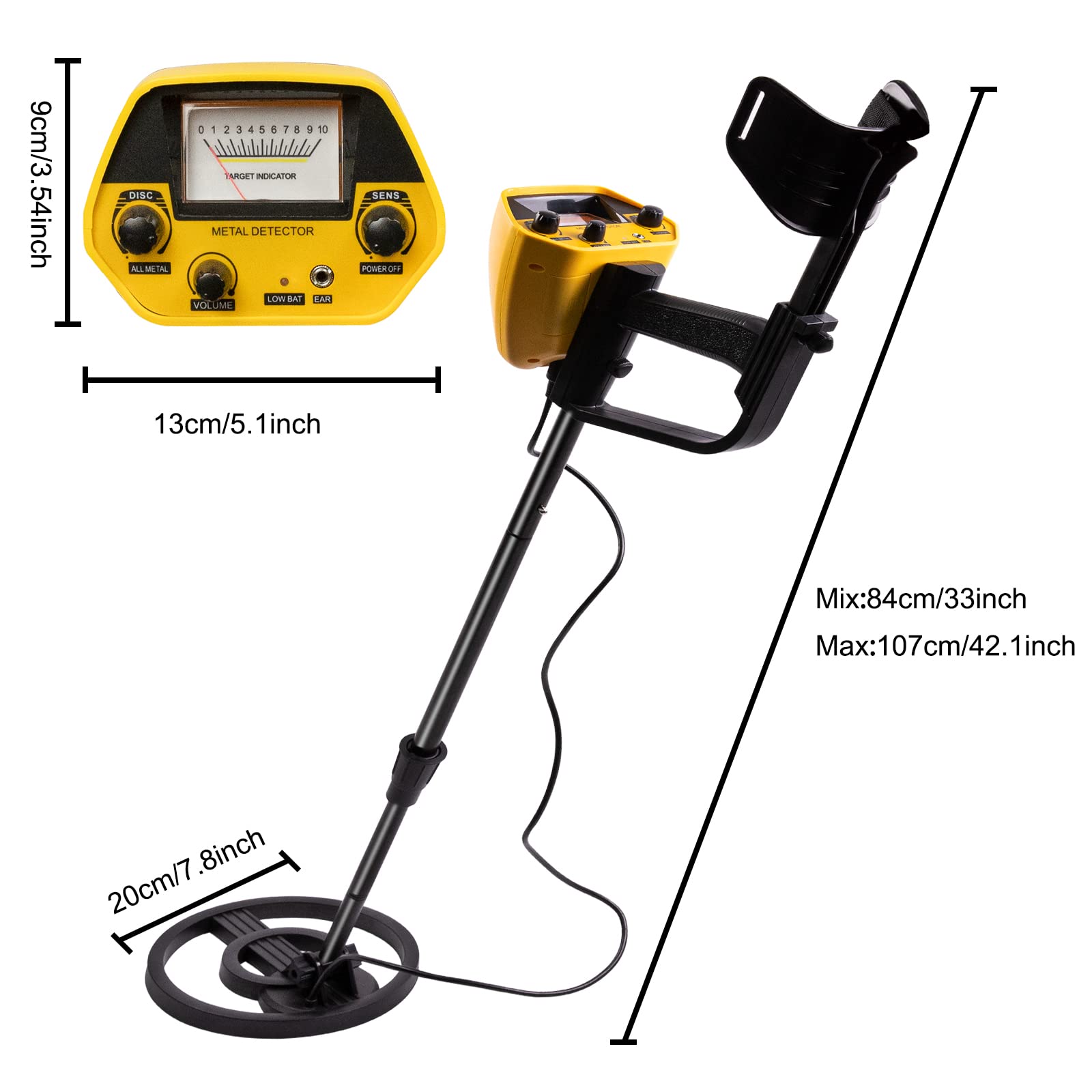 Voilamart Metal Detector - Waterproof Gold Digger for Adults and Kids