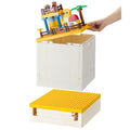 SHIMOYAMA Collapsible Storage Box with Baseplate Lid for Duplo, 25L Stackable Bin with Separate Building Board for Lego - image 1