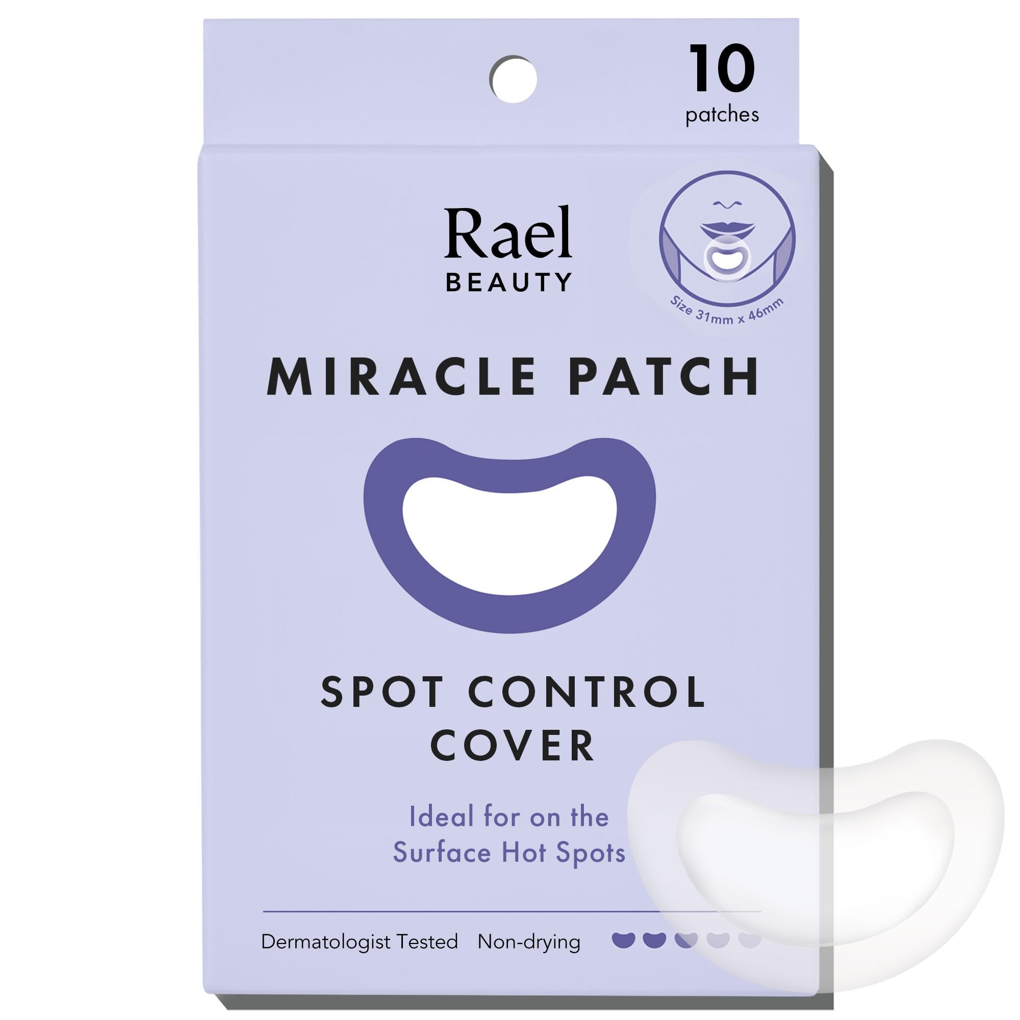 Rael Miracle Large Hydrocolloid Pimple Patches | Vegan Acne Spot Cover