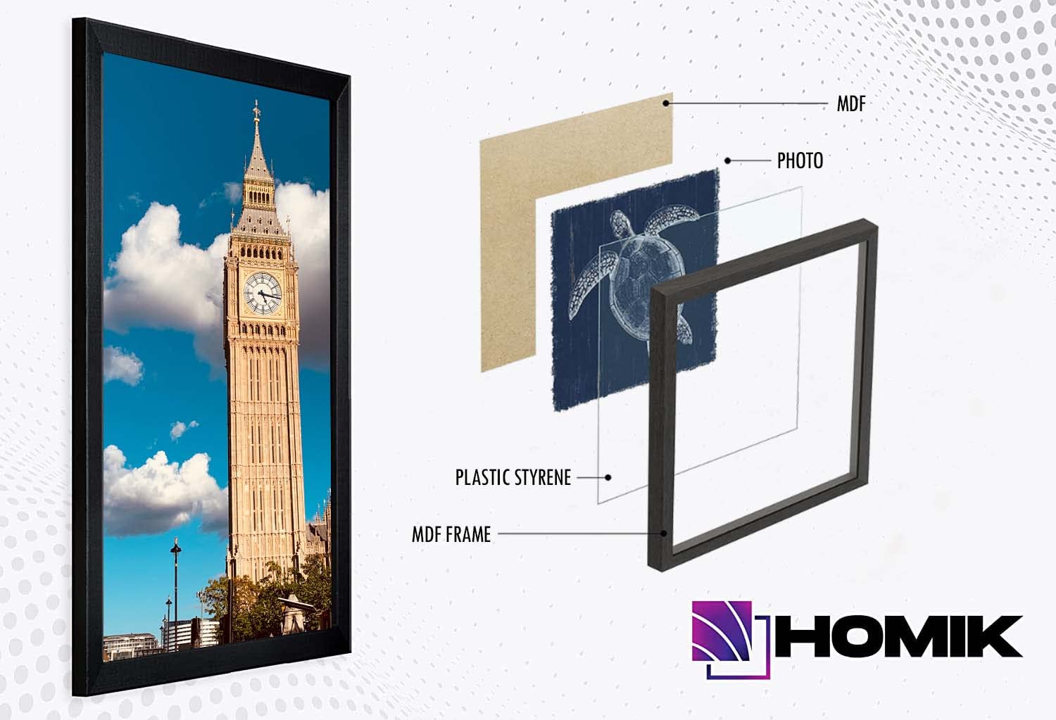 HOMIK A3 Photo Frames Pack of 12 – Black MDF Wall Hanging Picture Frames
