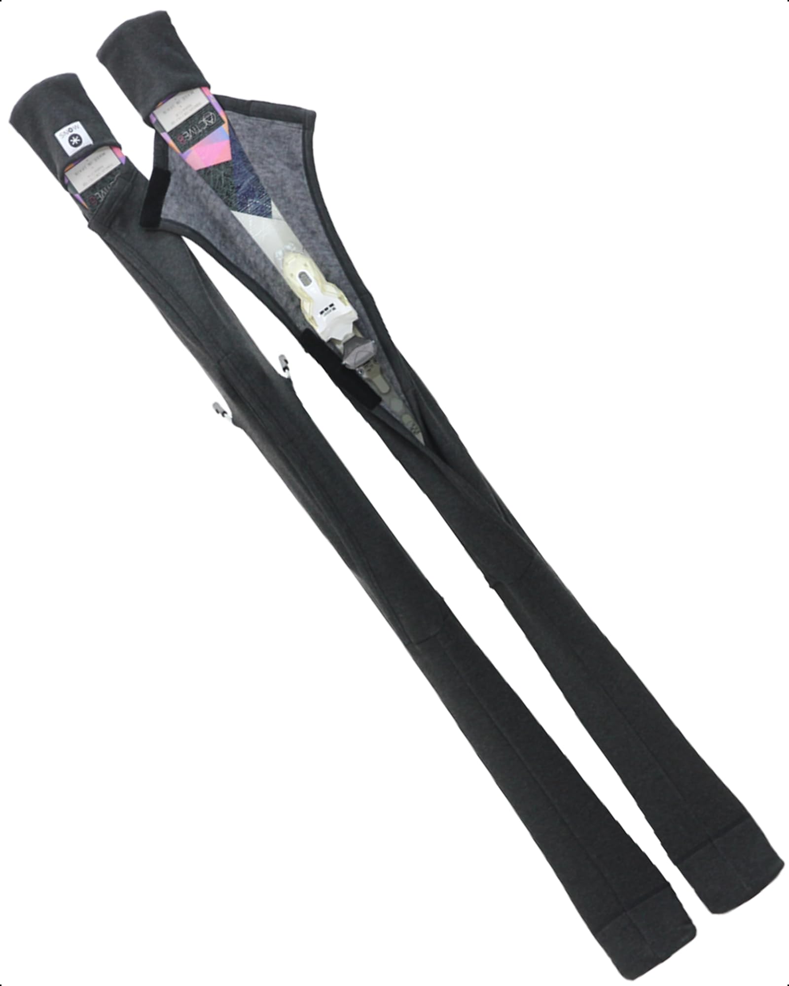 MONS Snow Skis Protection Fabric Soft Sleeve Cover – Elastic Ski Wrap (S)