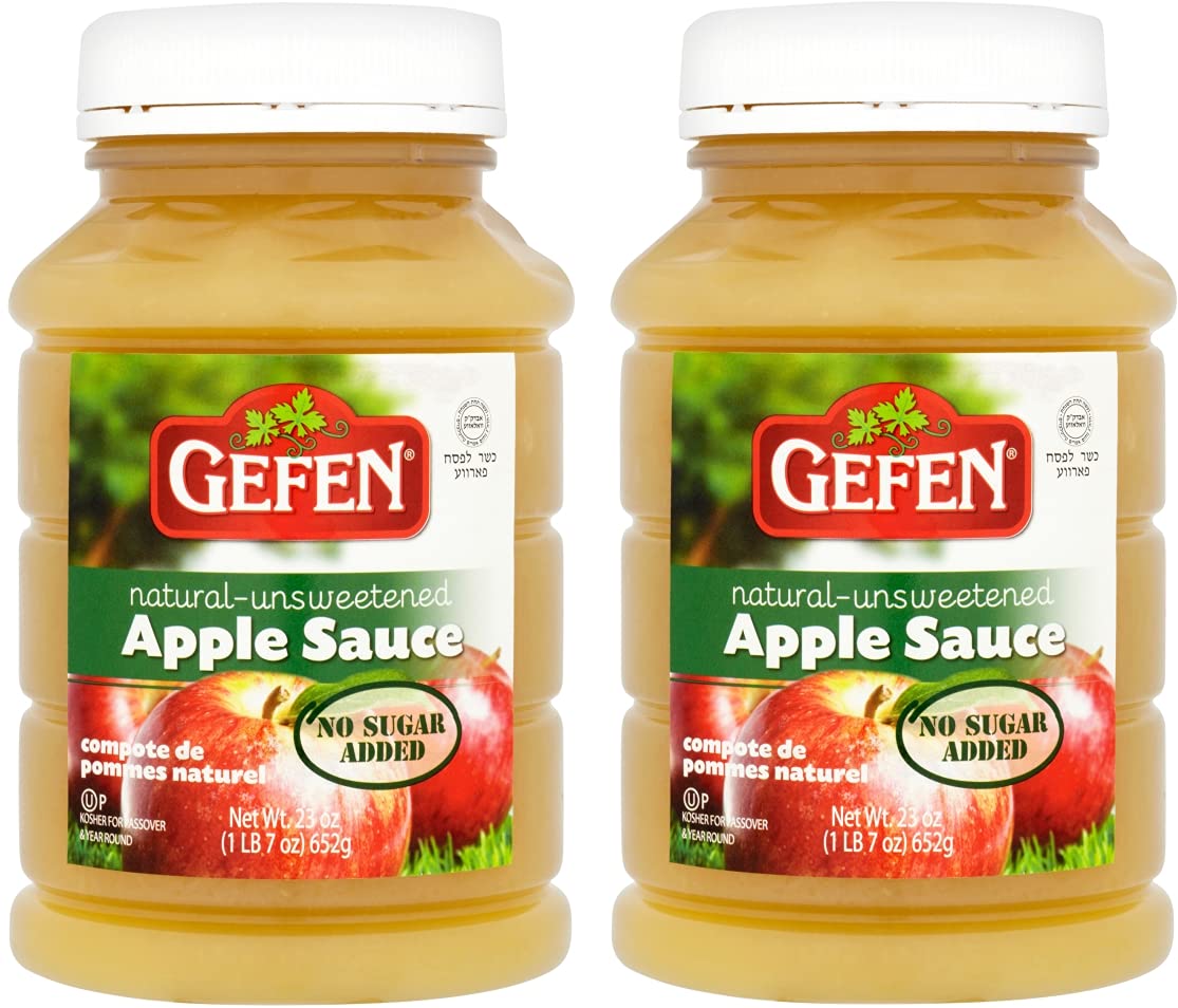 Gefen Unsweetened Apple Sauce – Natural No Added Sugar, 1.3kg (2 Pack)