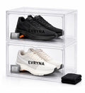 EVRYNA 2 Pack Premium Clear Shoe Boxes - Stackable - Anti-UV, Magnetic Front Door - Reinforced Plastic, Designer Storage for Sneakers - image 1