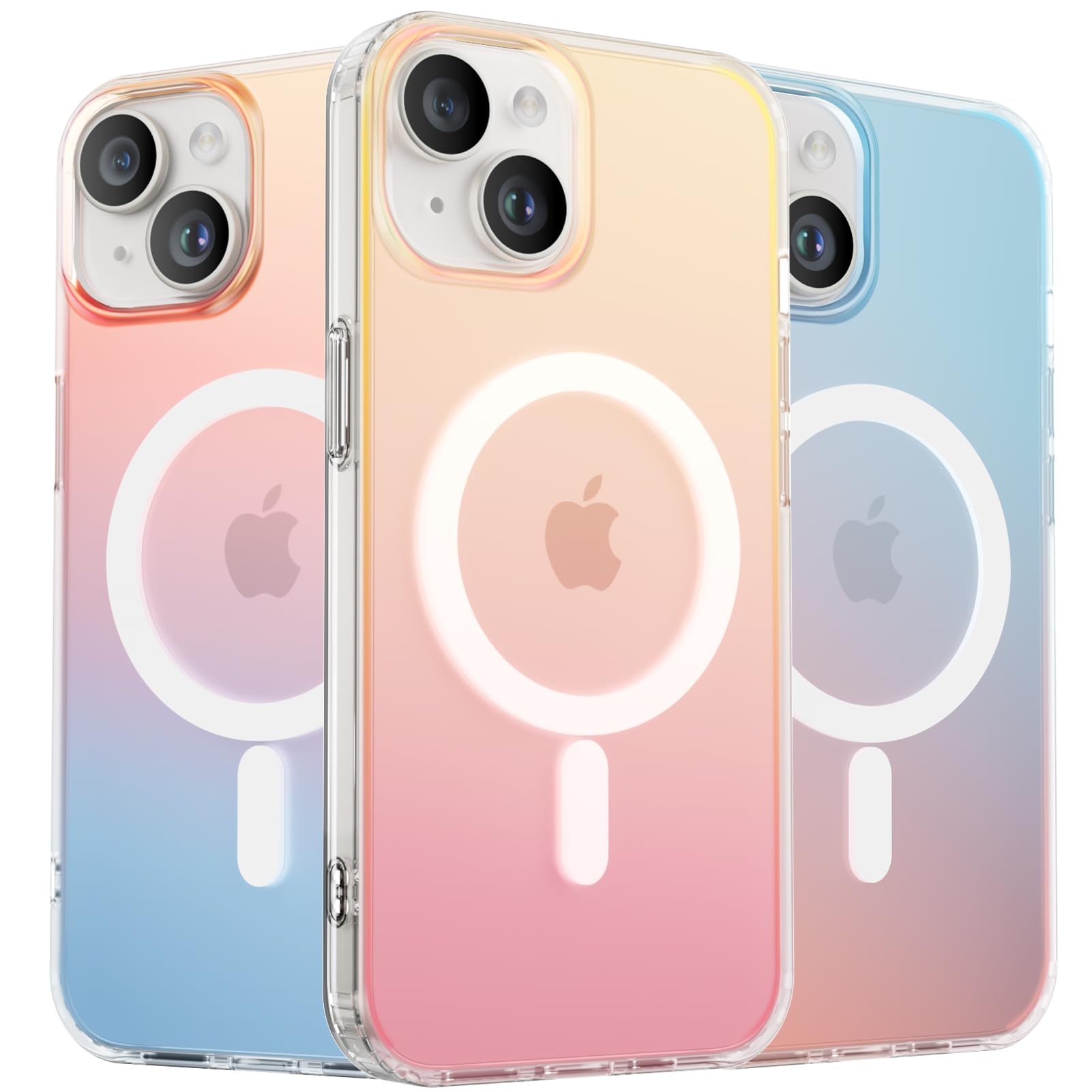 ORNARTO iPhone 14/13 MagSafe Case – Iridescent Rainbow Shockproof Cover