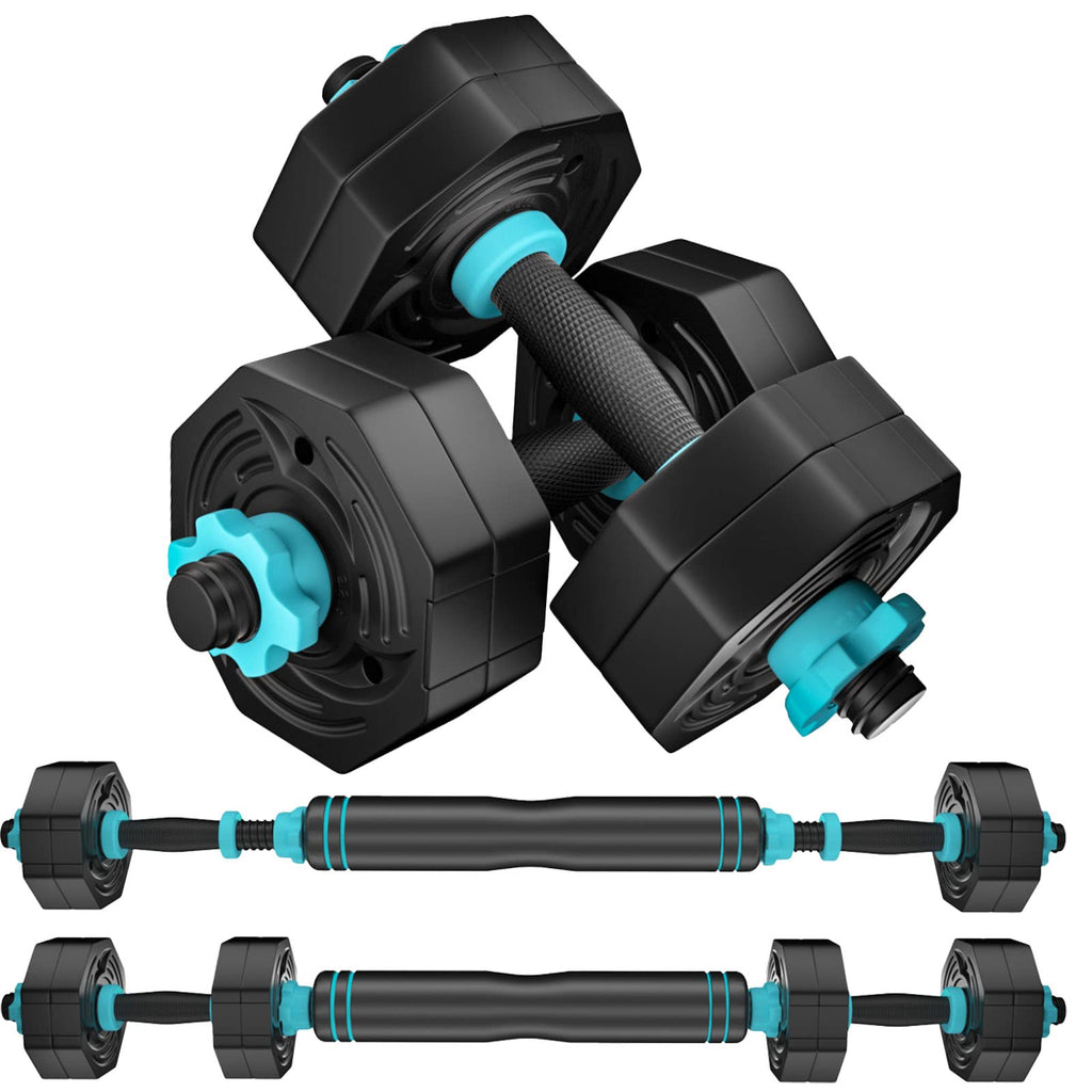 ARUNDO 20LB Adjustable Dumbbell & Barbell Set | Octagonal Home Gym Weights