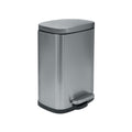 Spirella Collection Akira Pedal Bin, 21.4 x 17.6 x 30 cm 5 Litres, Steel, Matt Chrome - image 1