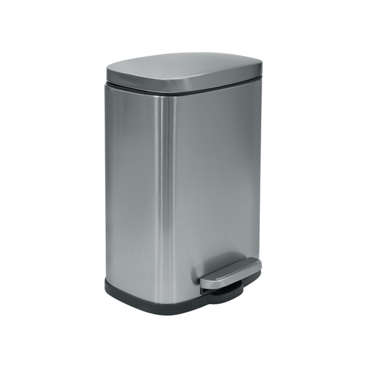 Spirella Collection Akira Pedal Bin, 21.4 x 17.6 x 30 cm 5 Litres, Steel, Matt Chrome - image 1