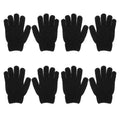Healifty Exfoliating Shower Gloves – 4 Pairs Black Polyester Body Mitts