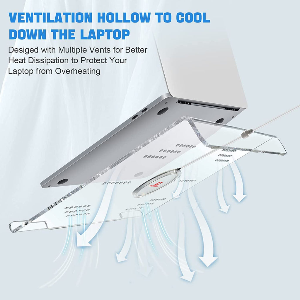 MAMBASNAKE Laptop Riser for Desk, Clear Acrylic Laptop Stand, Ergonomic Computer Stand for Laptop - image 4