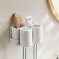 Wall-Mounted Toothbrush Holder | Adhesive Bathroom Organizer