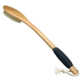 OWIIZI Wooden Bath Brush | 17" Curved Long Handle Natural Bristle Scrubber