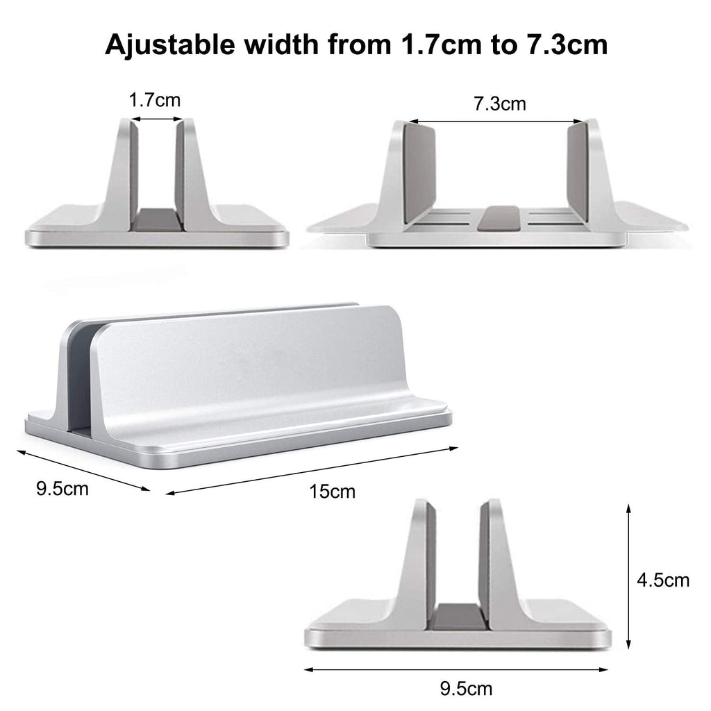 Oranlife Vertical Laptop Stand Holder, Silver - image 4
