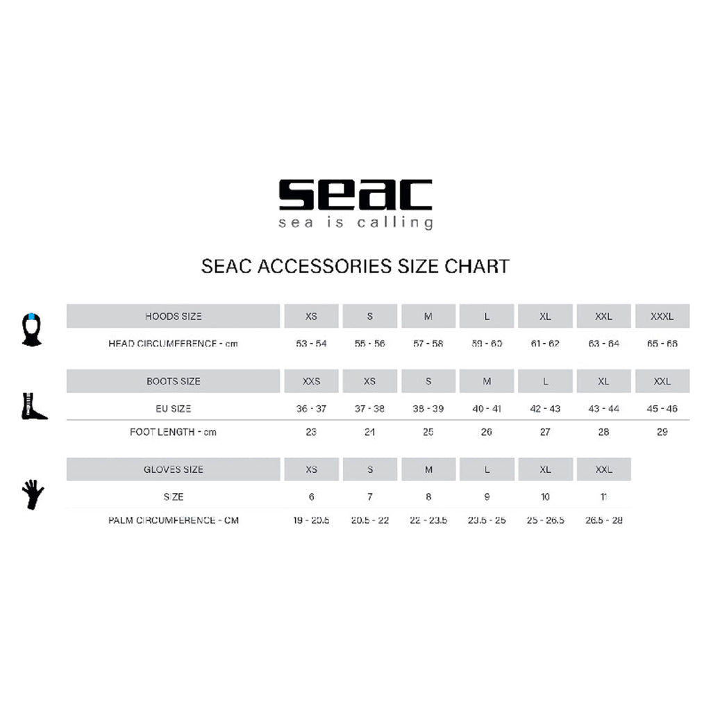SEAC Basic HD 5mm Neoprene Diving Boots with Side Zip and Rigid Sole