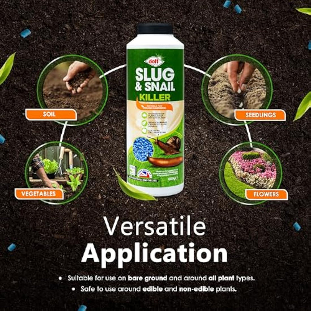 Ferris Slug & Snail Killer Pellets – 800g Organic Ferric Phosphate Repellent