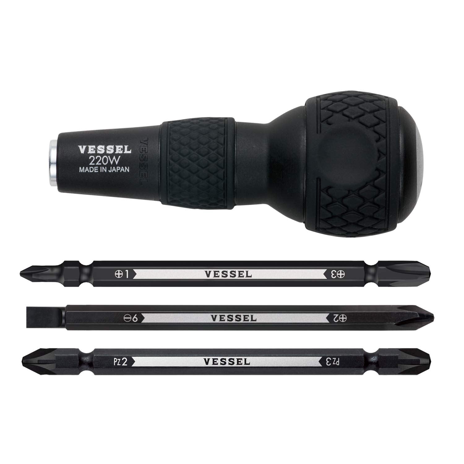 Vessel Ball Grip Screwdriver Set No.220w-3 – 3-Piece Hand Tool Kit