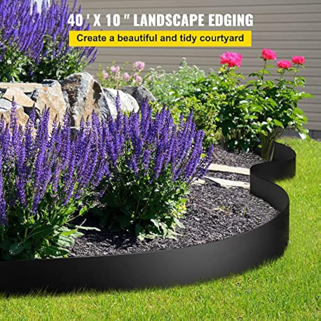 VEVOR 150 ft Landscape Edging – 10 inch HDPE Flexible Garden Border