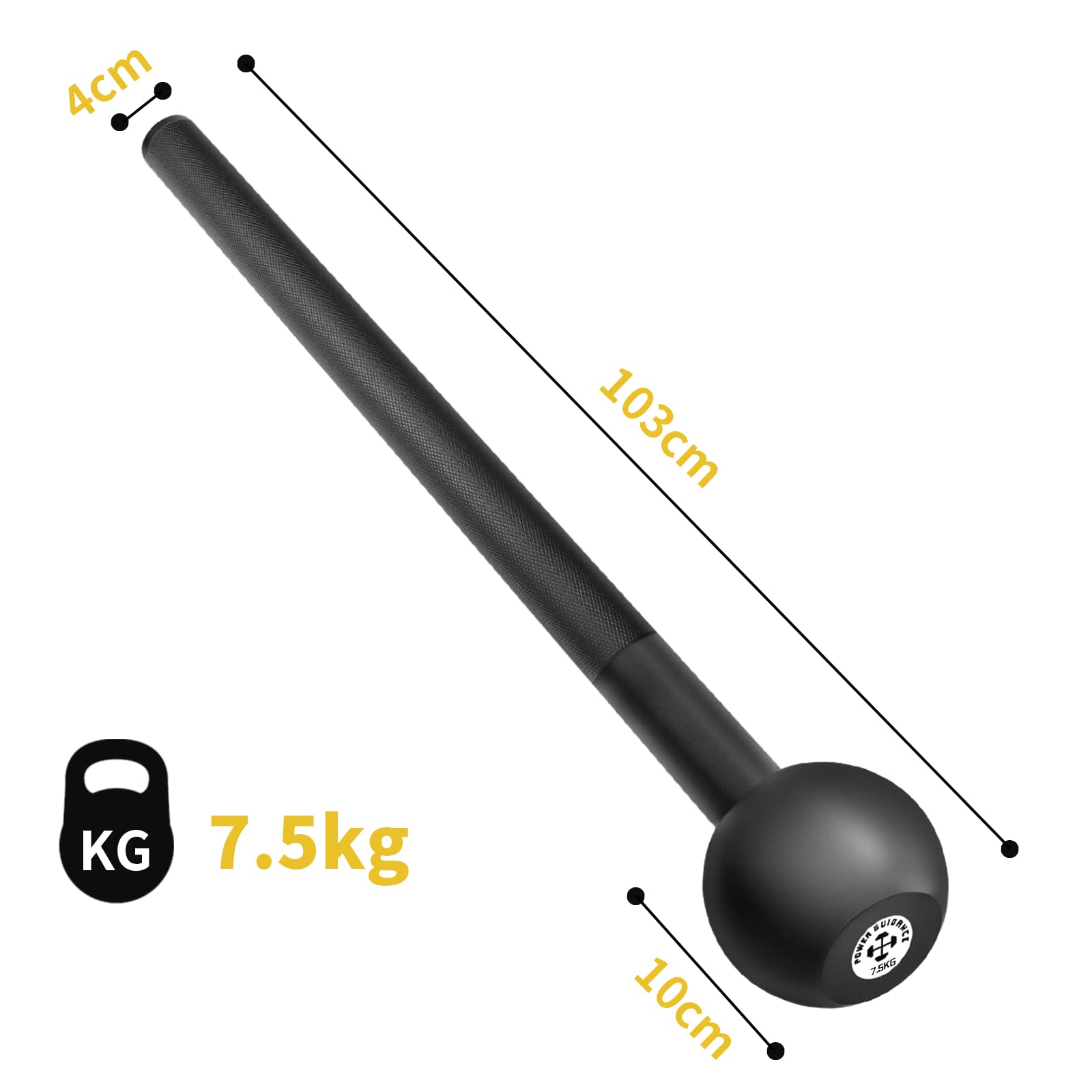 Power Guidance Steel Mace Bell – 7.5kg Heavy Duty Strength Trainer