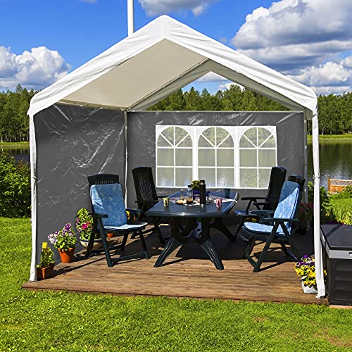 Relaxdays Gazebo Side Walls Set of 2 | 2x3m Waterproof Grey Panels