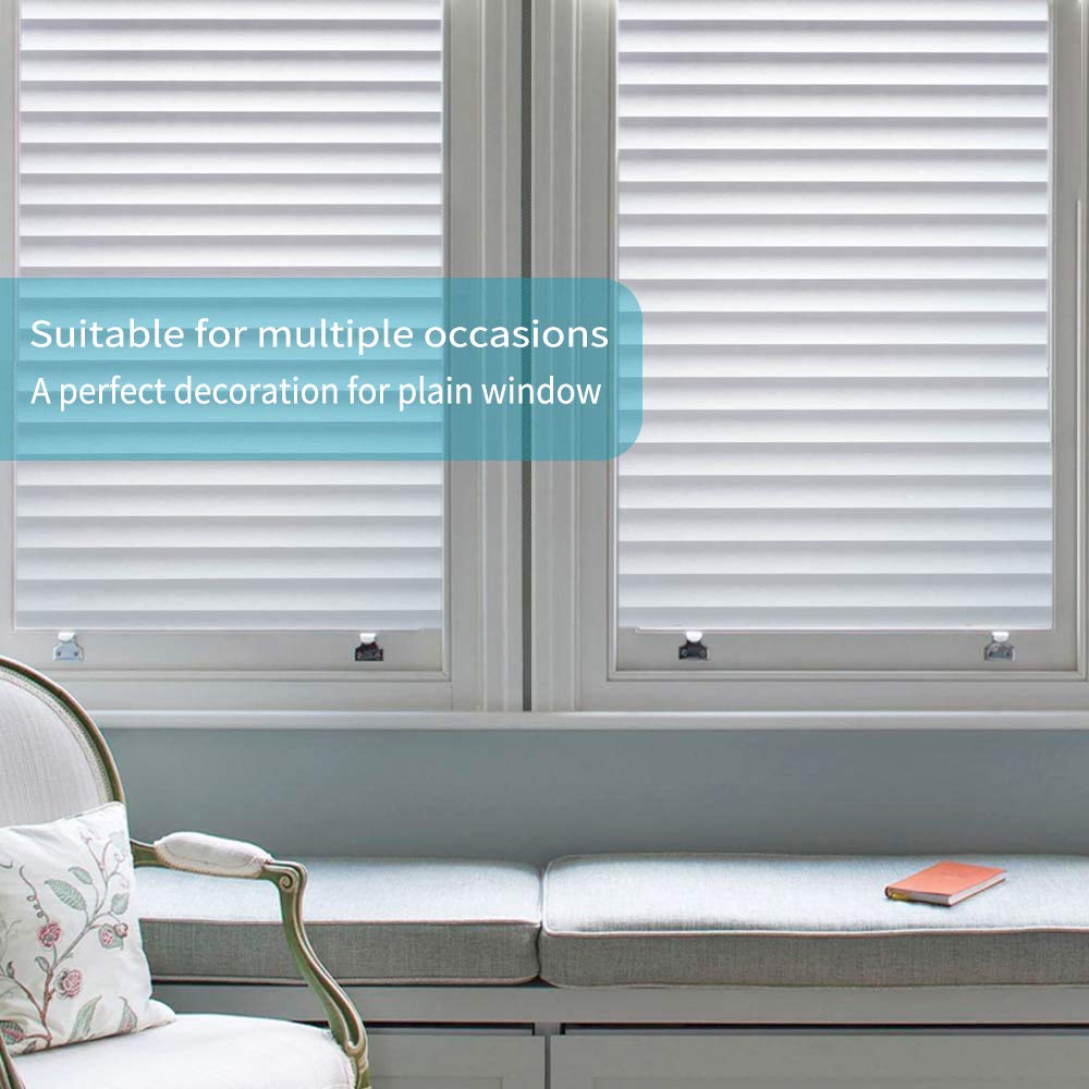 Gyxust Stripe Privacy Window Film | Static Cling Anti-UV (90x400cm)