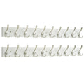 SKOLOO Creations White Solid Wood Wall Mounted Coat Rack, 10 Hooks, 38-1/8" Long - Kitchen, Mudroom, Entryway, Bathroom - Includes Mounting Hardware - image 1