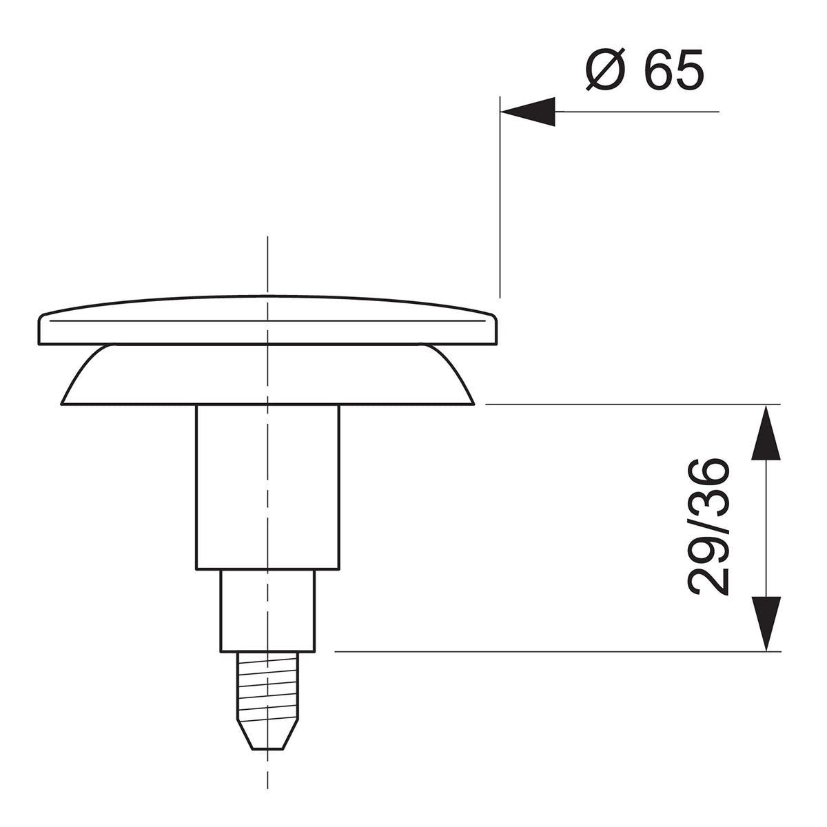 Wirquin Quick-Clac SP9260S Stainless Steel Bathtub Stopper