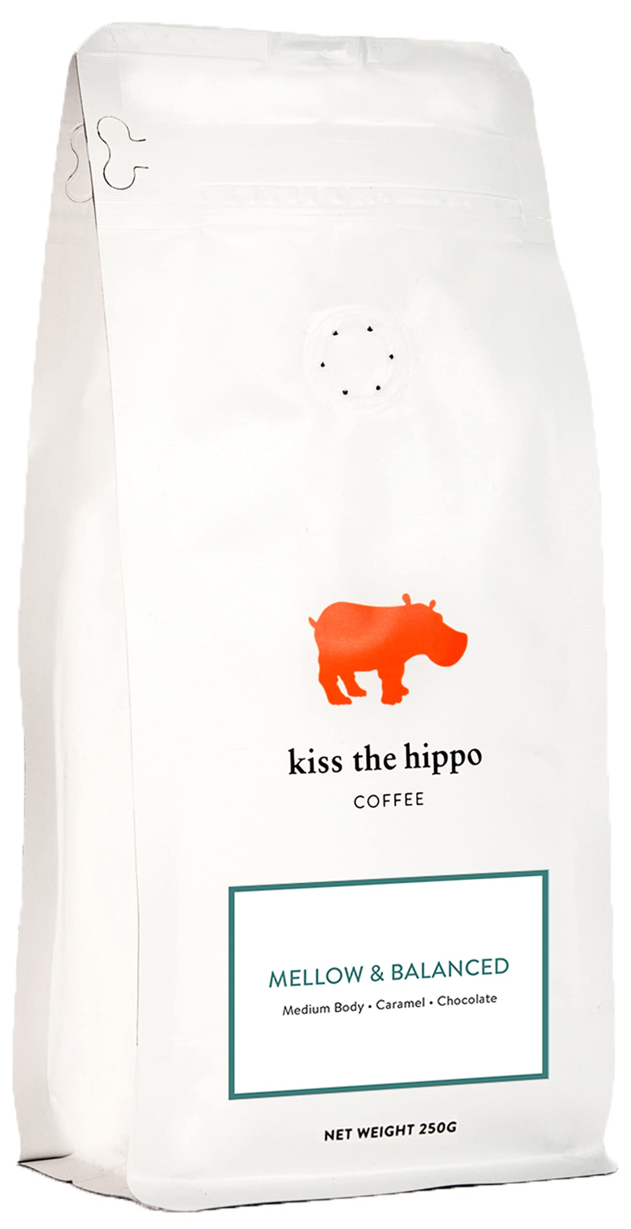 Kiss the Hippo Organic Single Origin Whole Bean Coffee – 250g