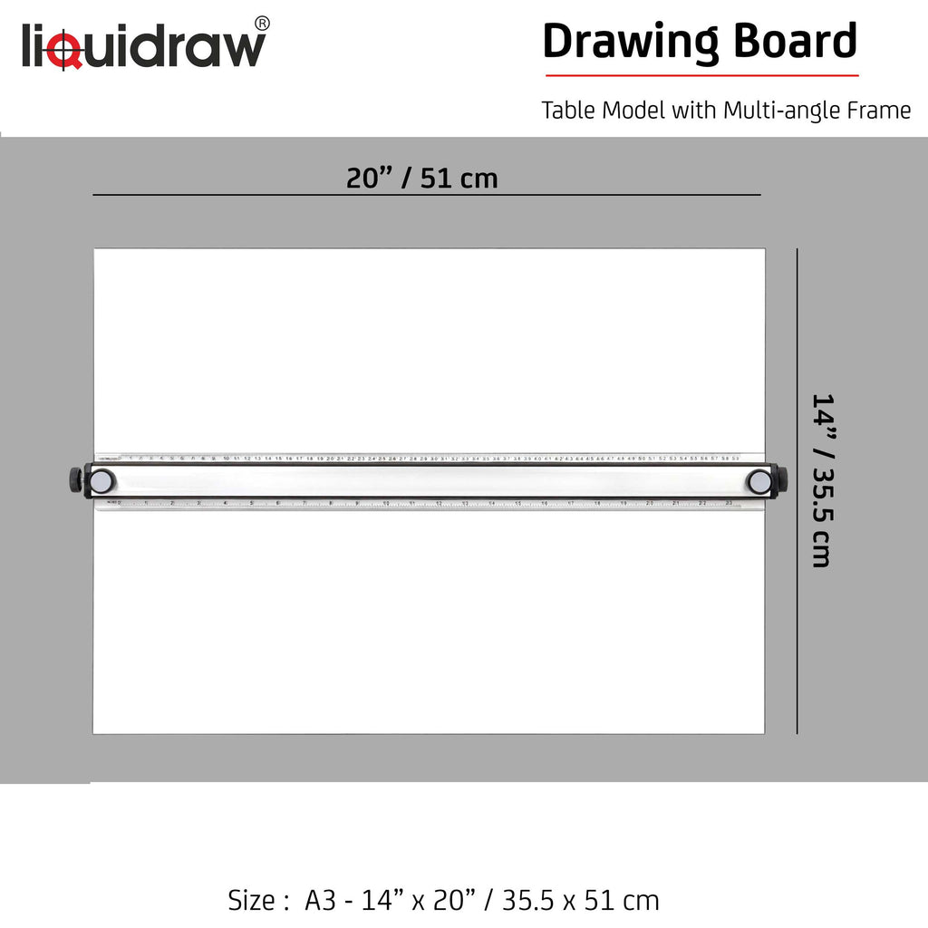 Liquidraw A3 Drawing Board – Parallel Motion Wood Table with 5 Angles