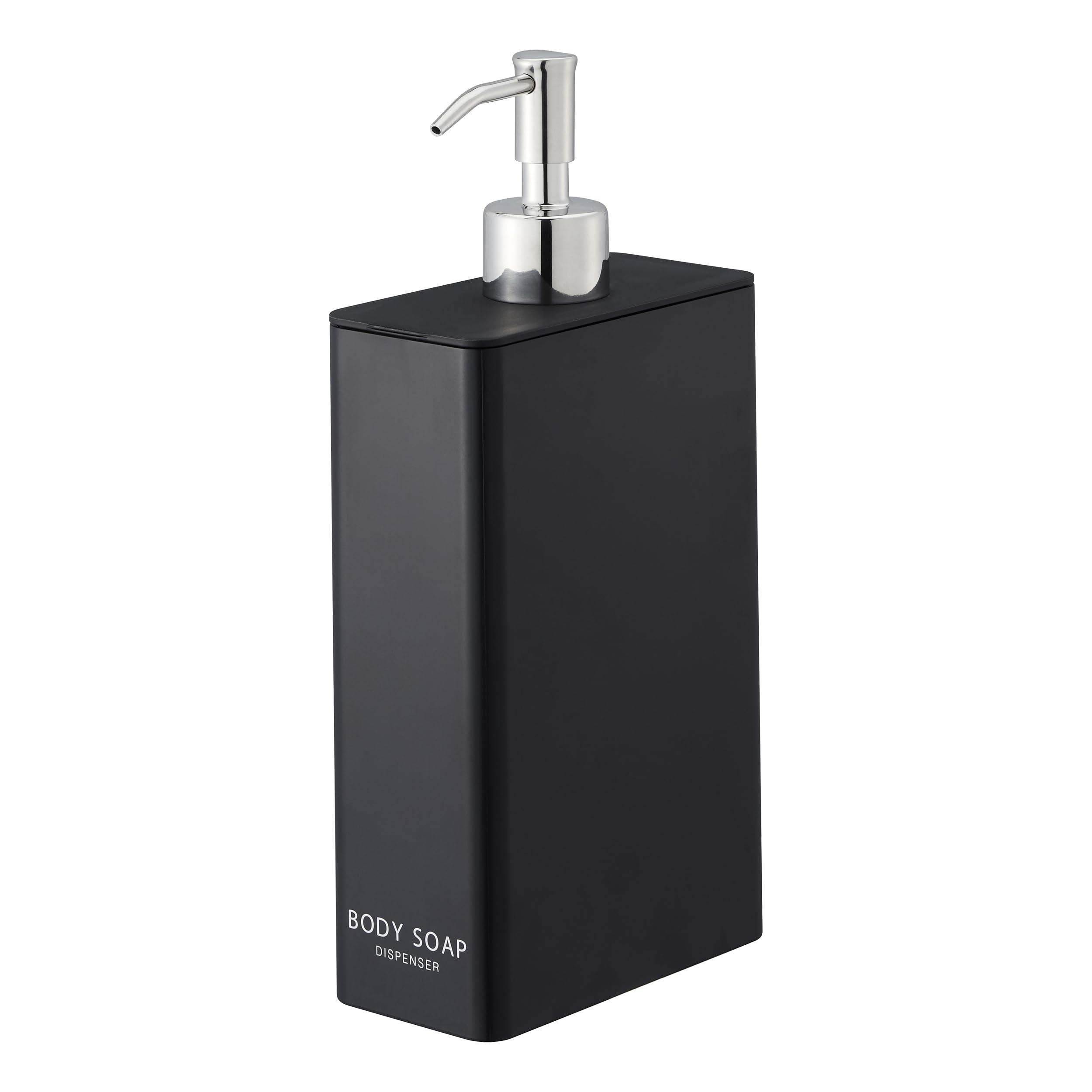 Yamazaki Home Shampoo Dispenser – Modern Stainless Steel Shower Pump, Black