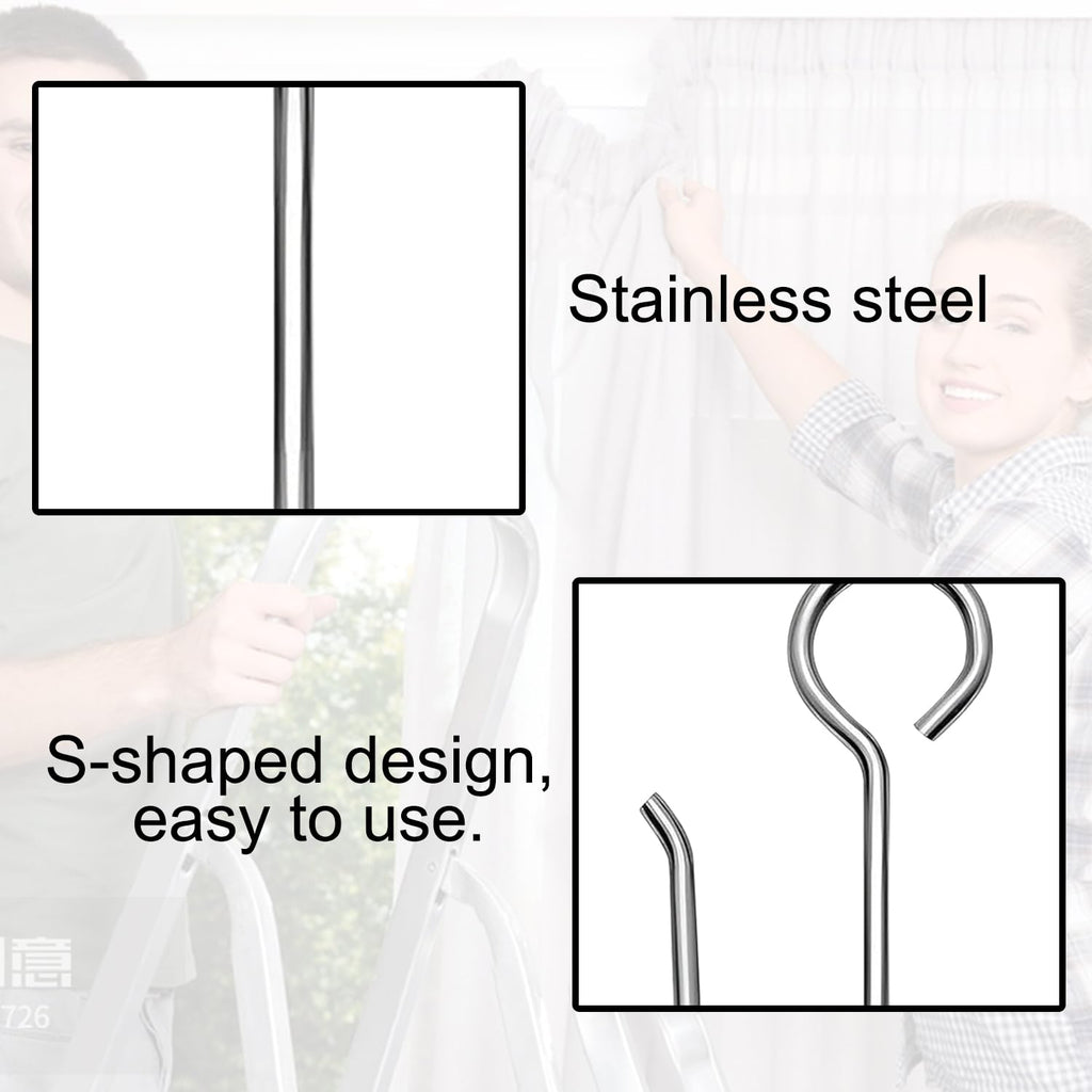 Uskerb Metal Curtain Hooks 20Pcs - Versatile Track Hooks for Windows, Doors & Showers - image 5