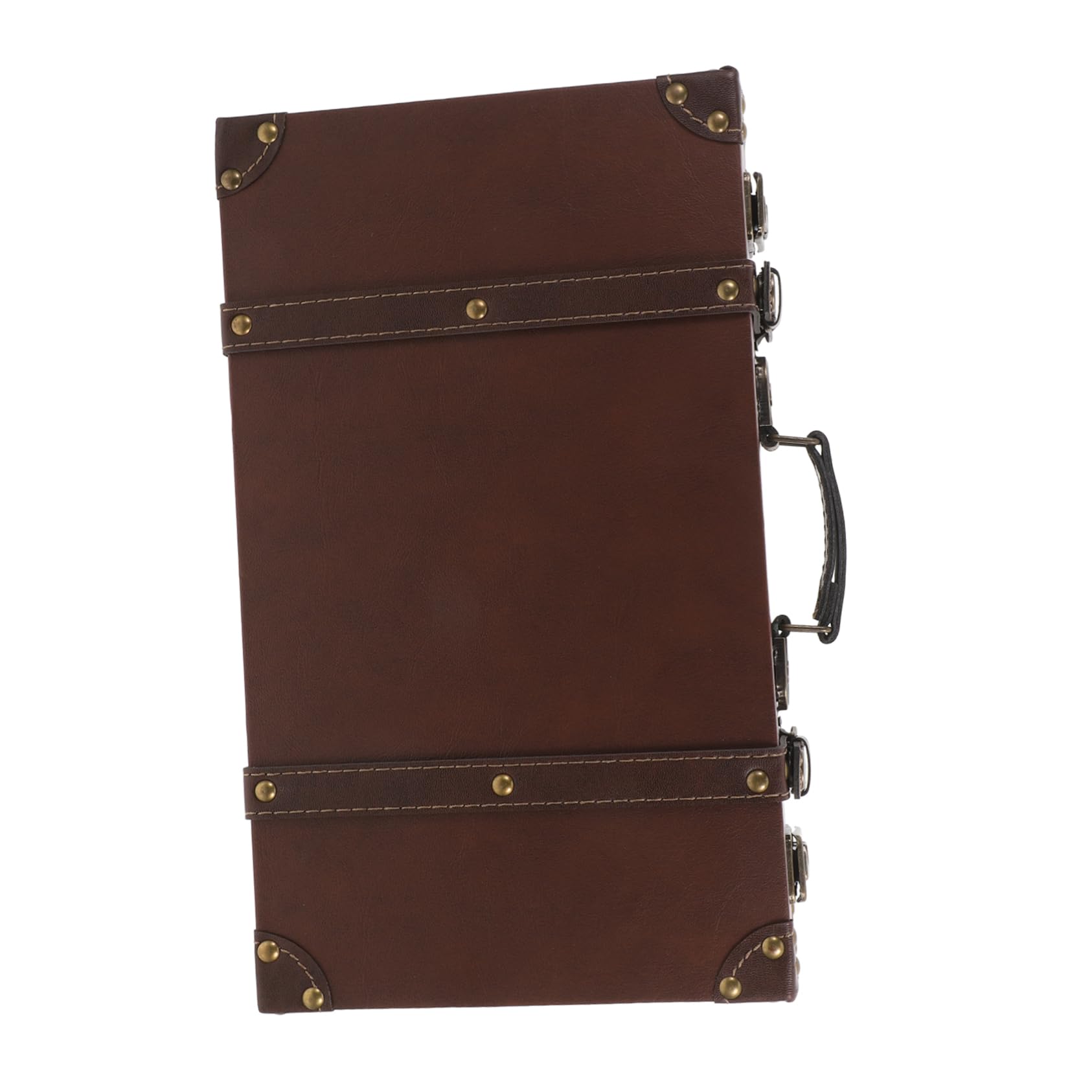 Vintage Leather Suitcase – Retro Decorative Storage Trunk