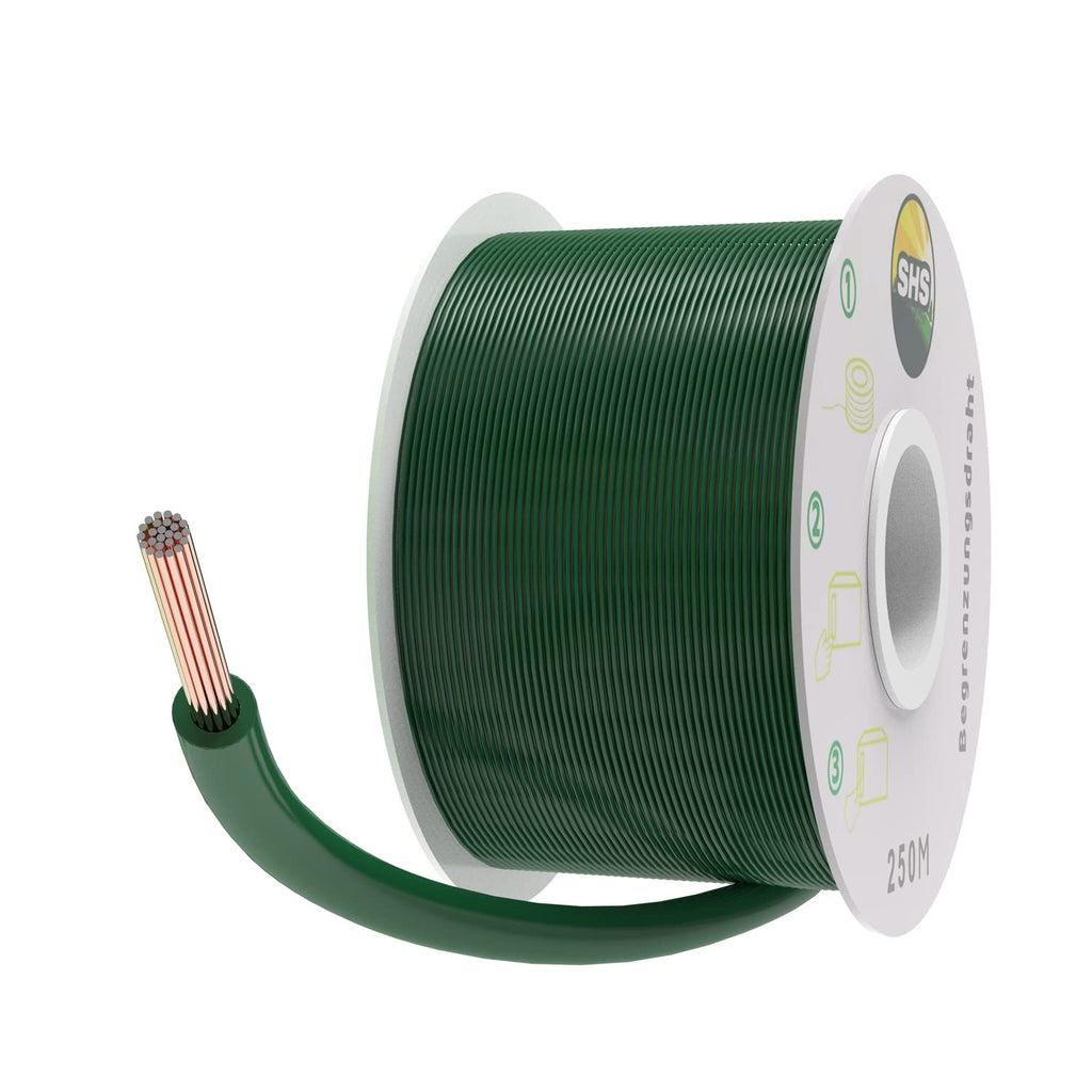 RASENFREUND 250m Boundary Cable for Robotic Lawnmower - 2.7mm Green Wire