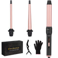 3-in-1 Ceramic Curling Wand Set with Interchangeable Barrels