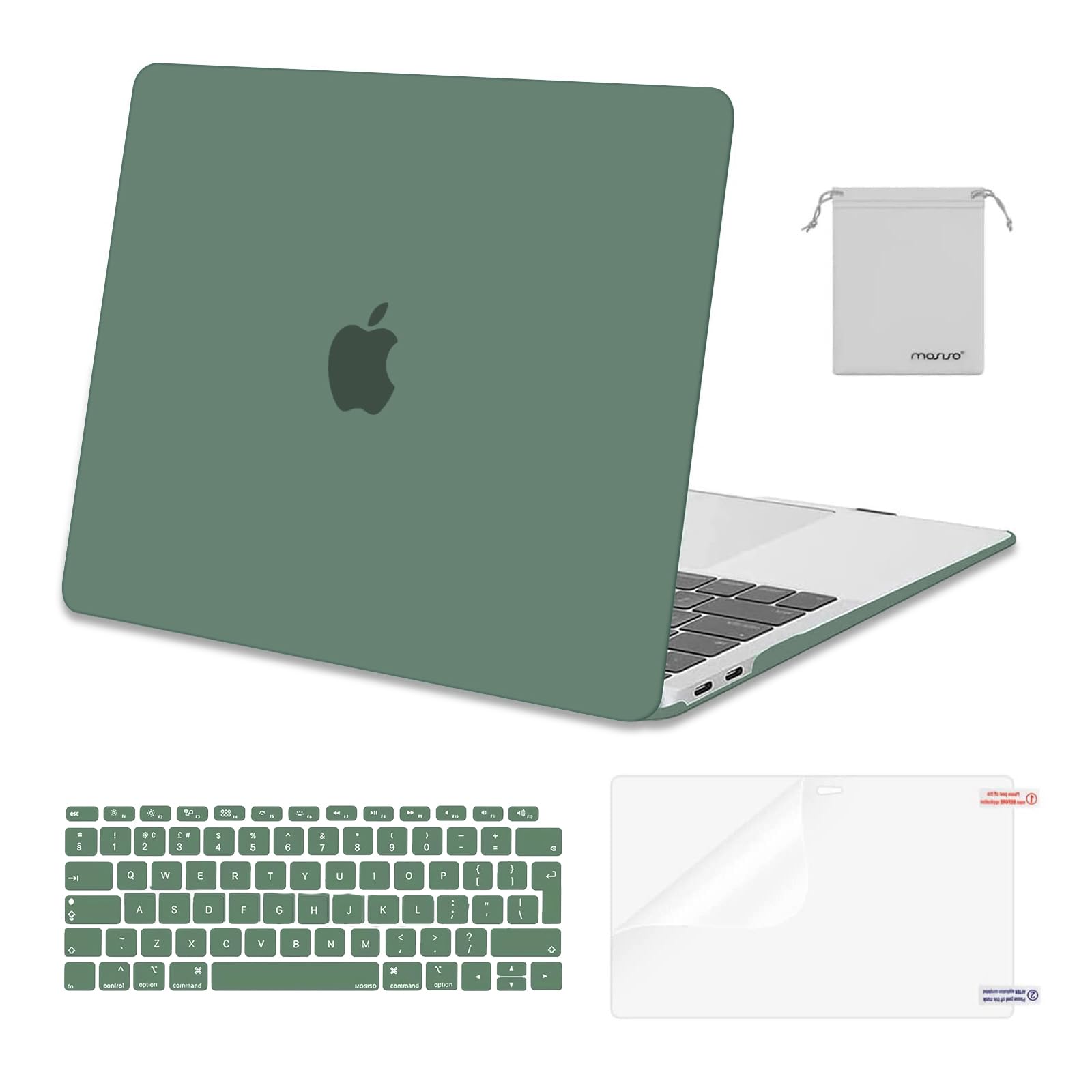 MOSISO MacBook Air 13 inch Hard Shell Case (M1 A2337) - Midnight Green