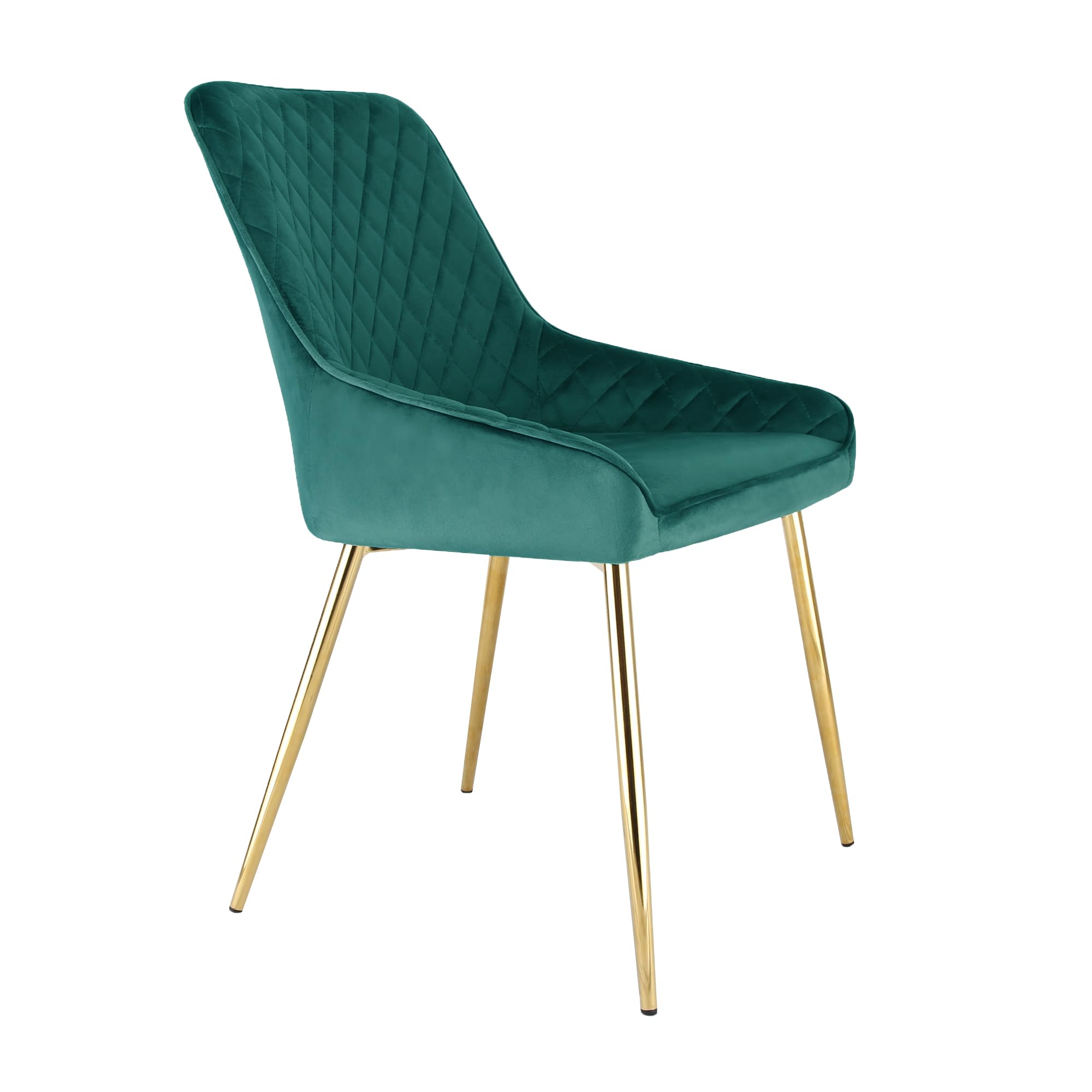 RayGar Hamilton Velvet Dining Chair – High Back Accent Armchair, Green