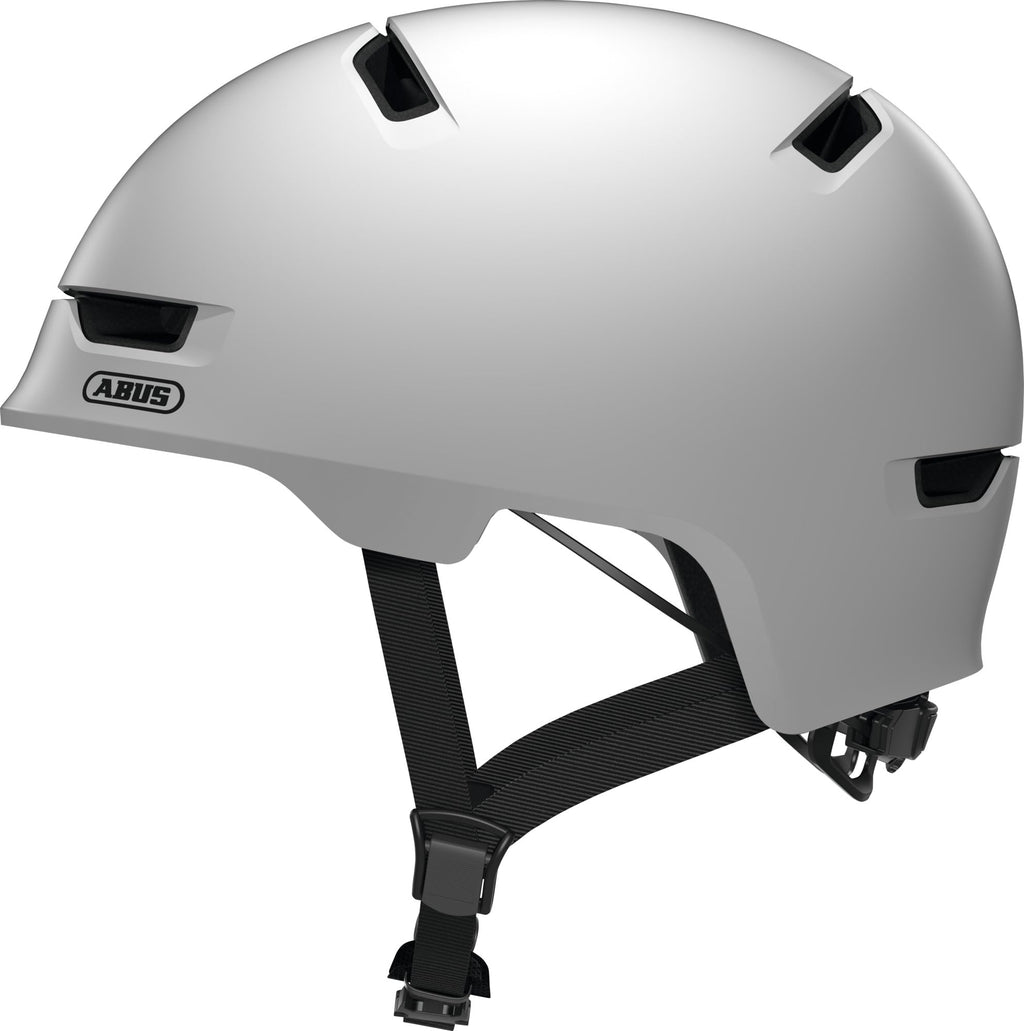 ABUS Scraper 3.0 City Helmet – Robust Hard-Shell Bicycle Helmet, White