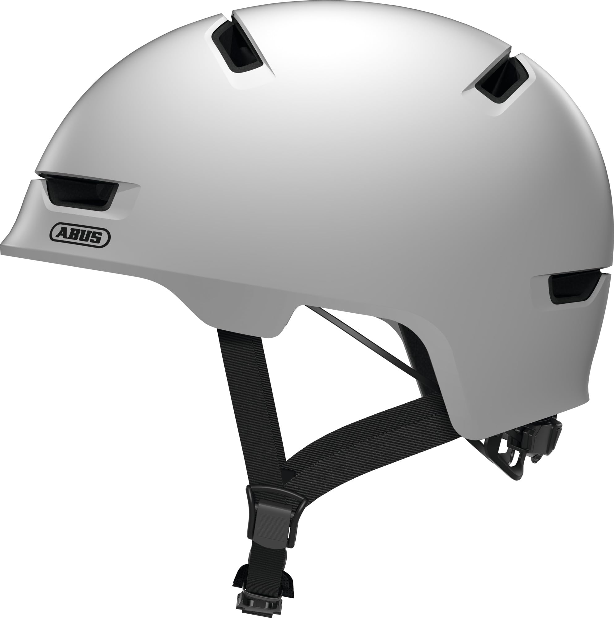 ABUS Scraper 3.0 City Helmet – Robust Hard-Shell Bicycle Helmet, White