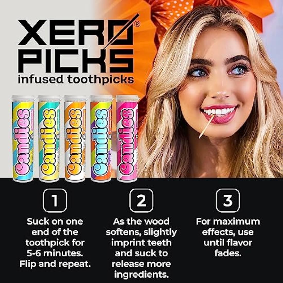 Xero Picks Candies Flavored Toothpicks | Dry Mouth Relief | 5 Pack