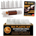 Defender Plastic Bird Spikes 15m Pack with Glue | UV Polycarbonate