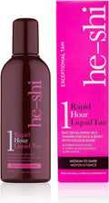 He-Shi Rapid 1 Hour Liquid Self Tan - Express Fake Tan for Face & Body (150ml)